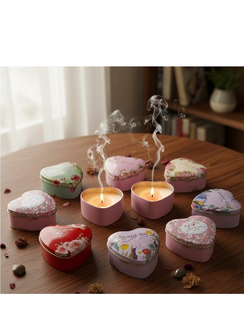 زوبا عبوة مكونة من 24 قطعة من فواحة شمعة عطرية معدنية شكل قلب – متعددة الأشكال بروائح جذابة لأجواء دافئة ومريحة - Image 2